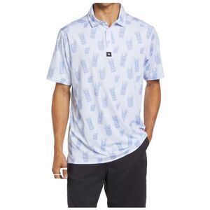 Bad Birdie Let’s Get Tiki Cocktail Short Sleeve Golf Polo Shirt. Size Small.
